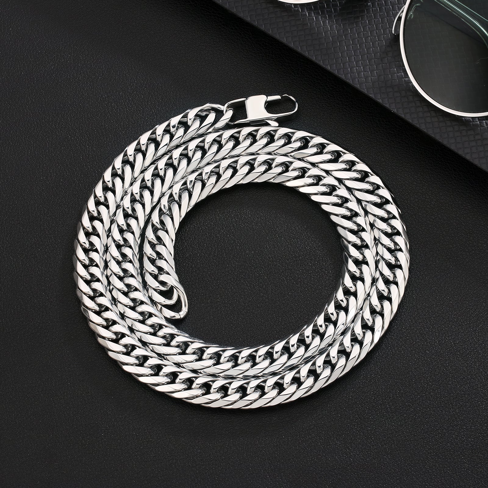 6面 ダブル 喜平 ネックレス 8mm 45cm-65cm KRKC