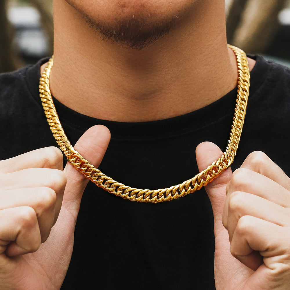 6面 ダブル 喜平 ネックレス 10mm 45cm-65cm 18金 KRKC