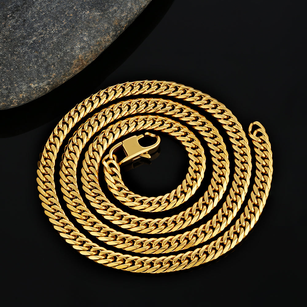 6面 ダブル 喜平 ネックレス 6mm 45cm-65cm 18金 KRKC