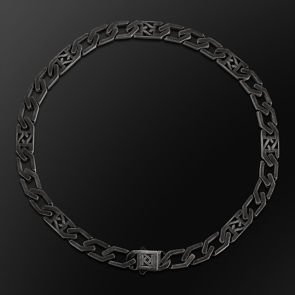 12mm フィガロ チェーン ネックレス 45cm-50cm 三色選択可 KRKC