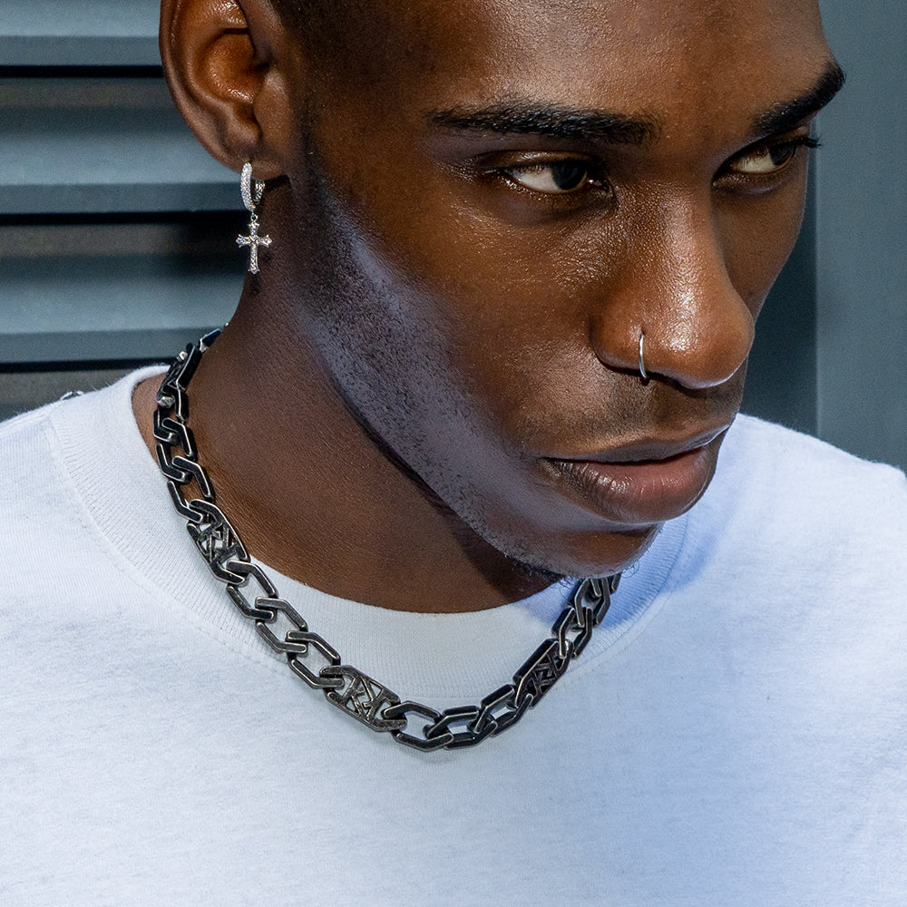 12mm フィガロ チェーン ネックレス 45cm-50cm 三色選択可 KRKC