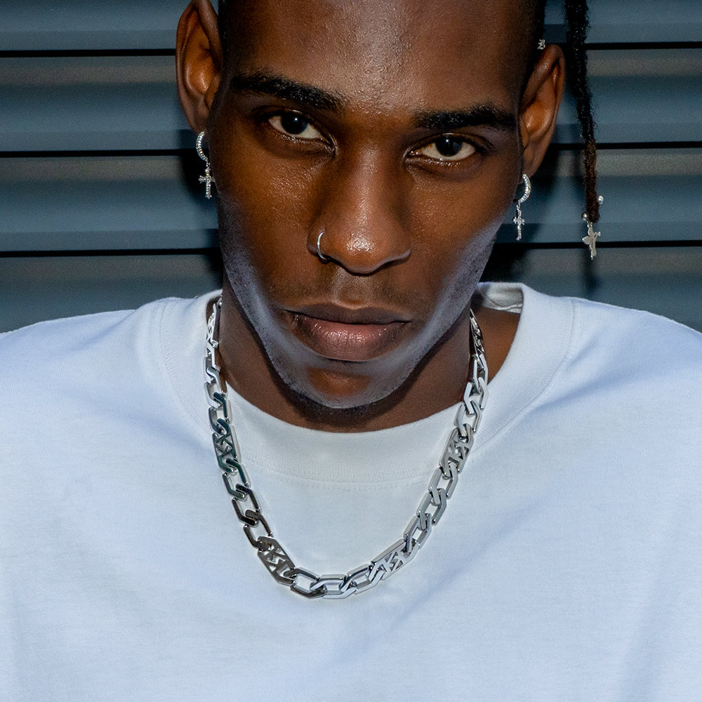 12mm フィガロ チェーン ネックレス 45cm-50cm 三色選択可 KRKC