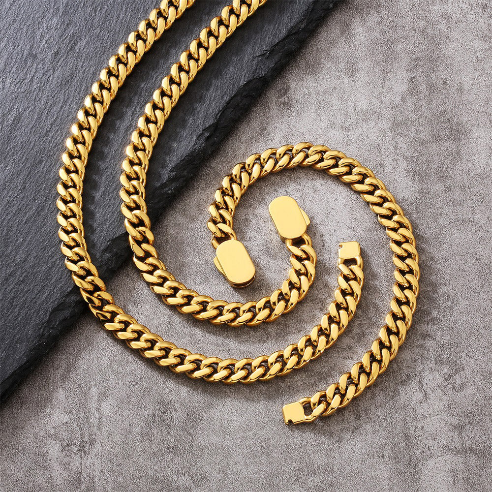 8mm 喜平 ネックレス&ブレスレット セット おしゃれ留め具 KRKC