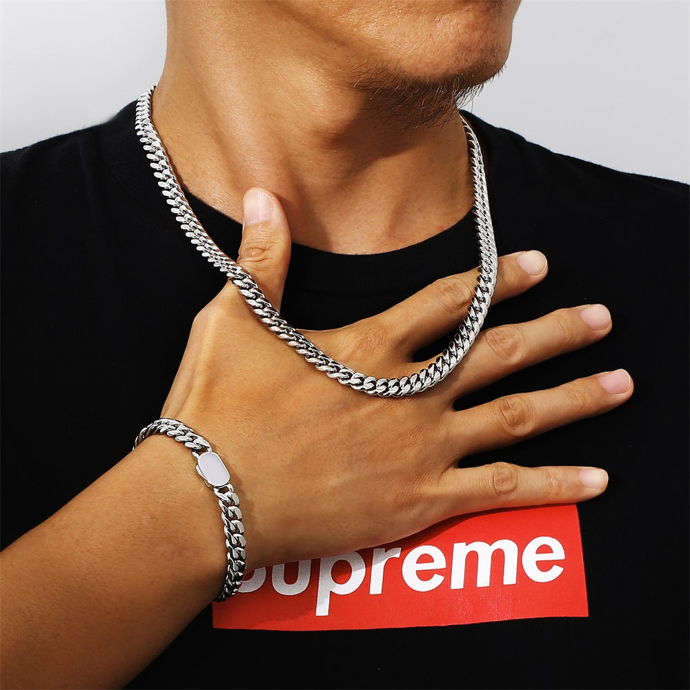 8mm 喜平 ネックレス&ブレスレット セット おしゃれ留め具 KRKC