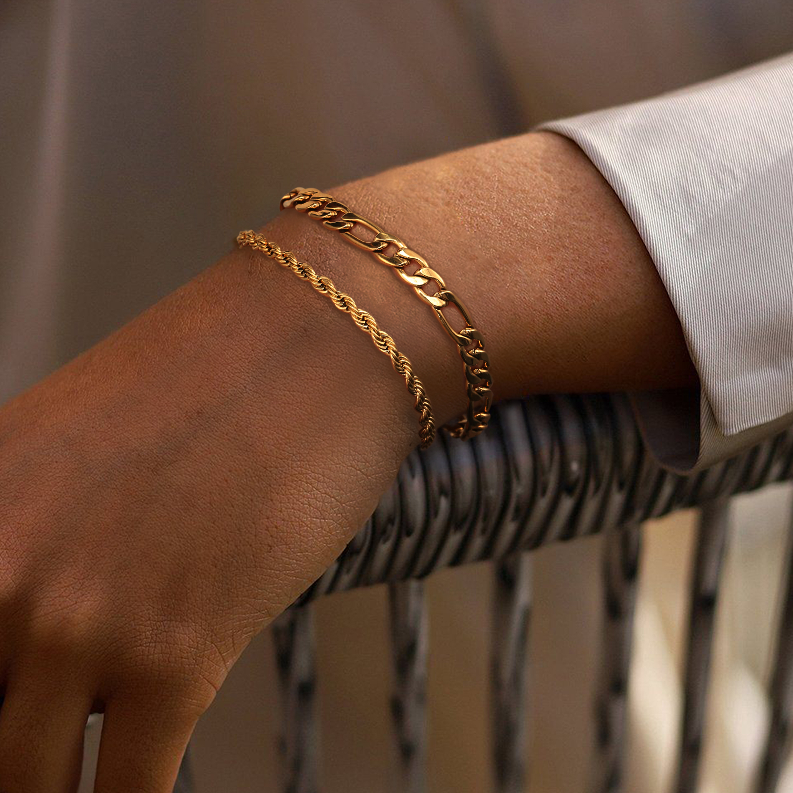 3mm ロープチェーン ブレスレット 男女兼用 KRKC