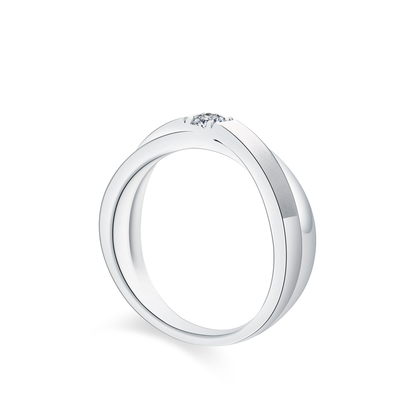 0.2カラット VVS1 モアサナイト リング メンズ KRKC