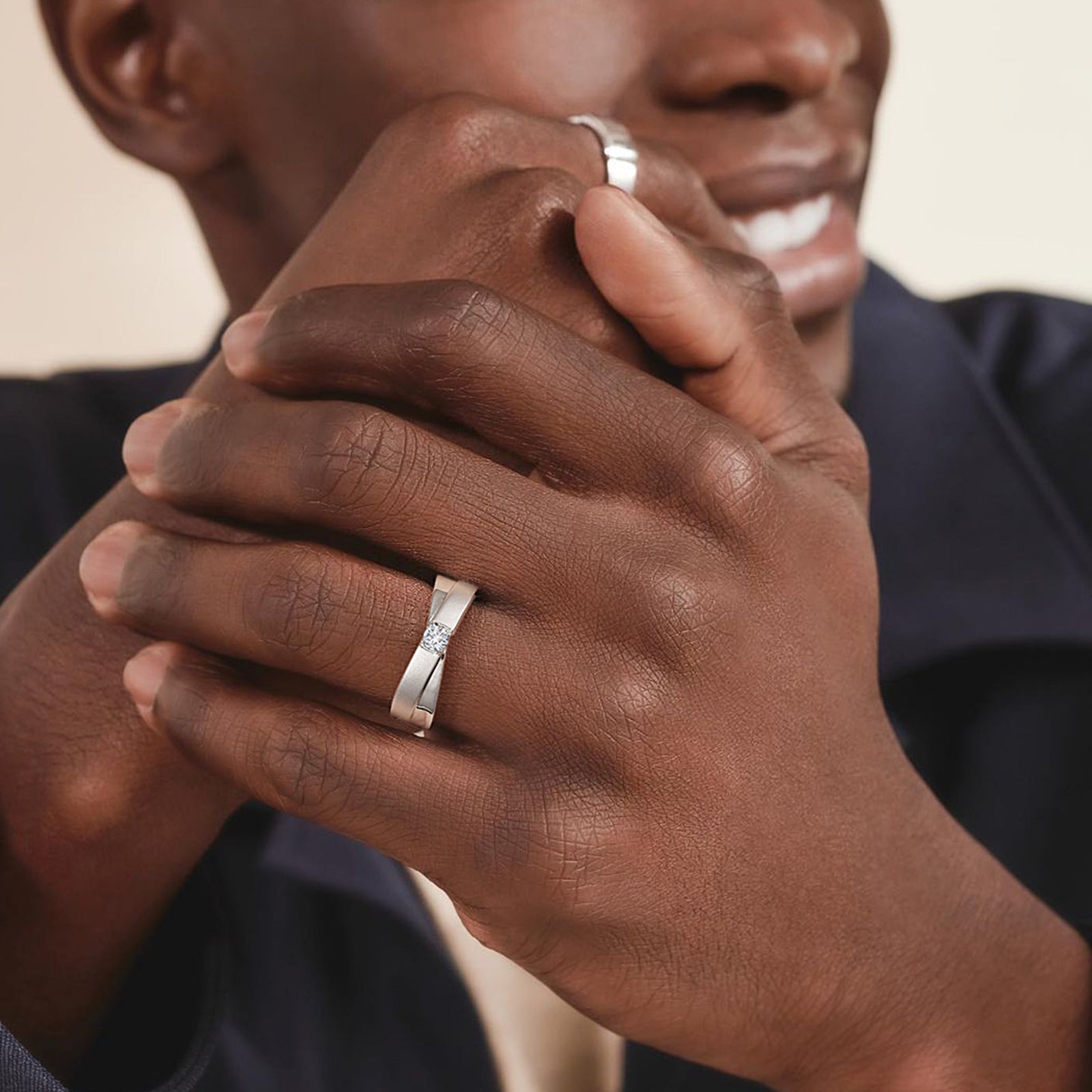 0.2カラット VVS1 モアサナイト リング メンズ KRKC