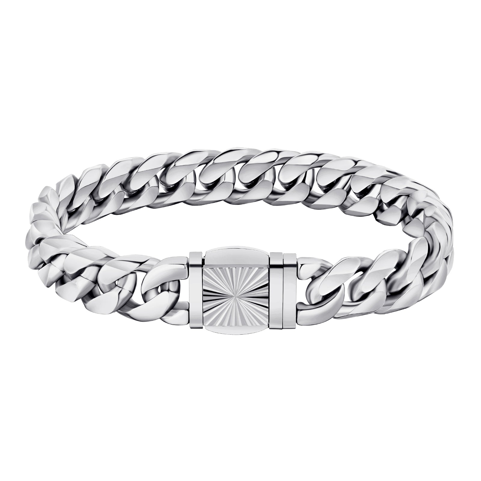 NEW】6面カット シングル マイアミ 喜平 キューバン ブレスレット 12mm