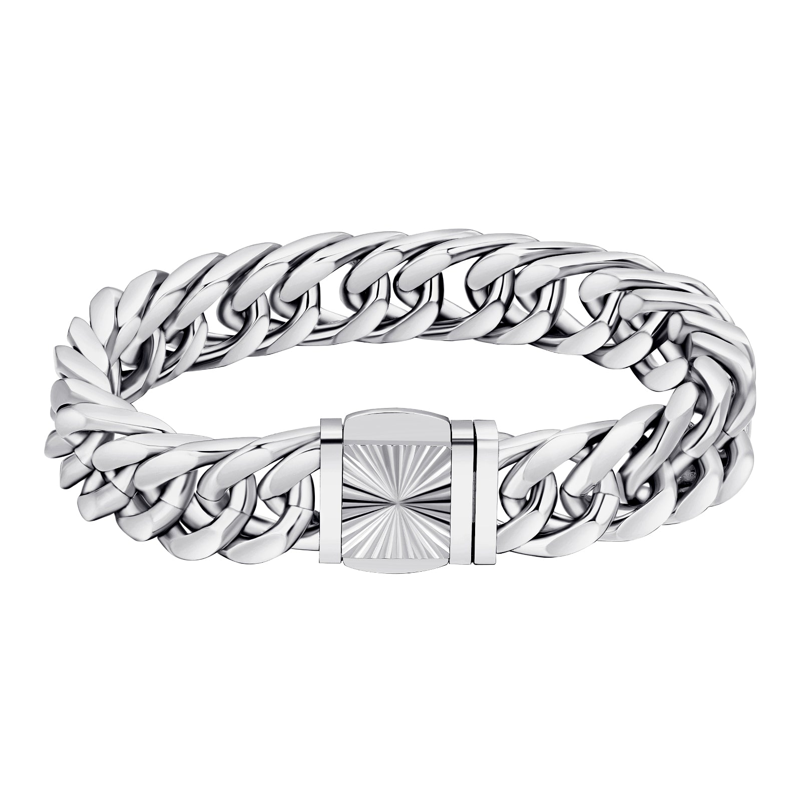 【NEW Embossed Clasp】4面 ダブル 喜平 ブレスレット 12mm KRKC