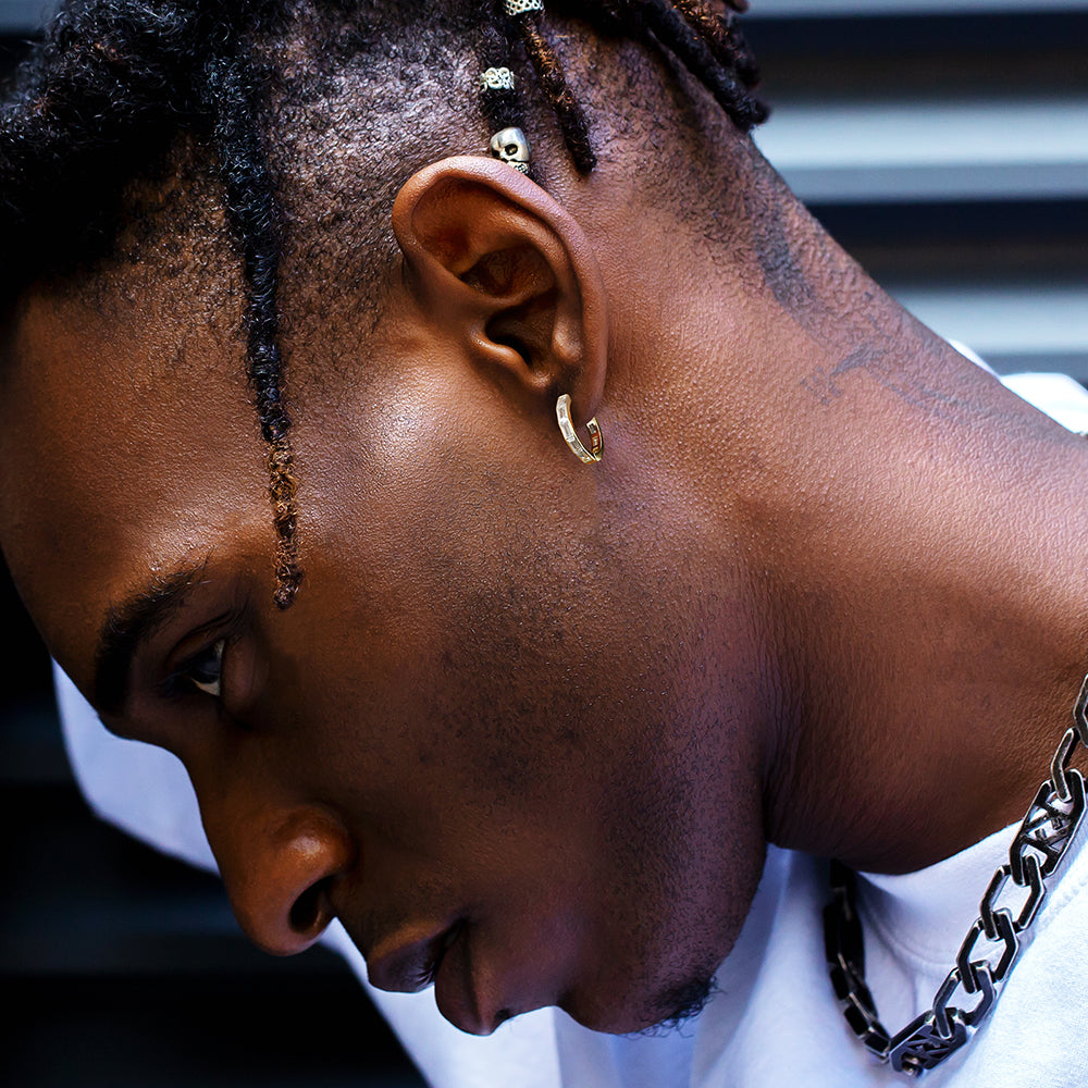 15mm CZダイヤ フープ ピアス シルバー925 KRKC