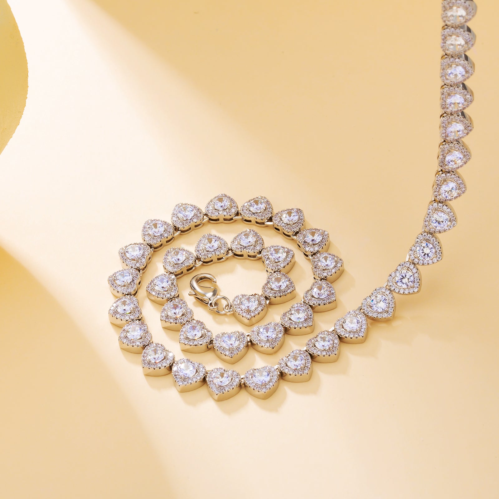 CZダイヤ ハートモチーフ ネックレス レディース S925 KRKC