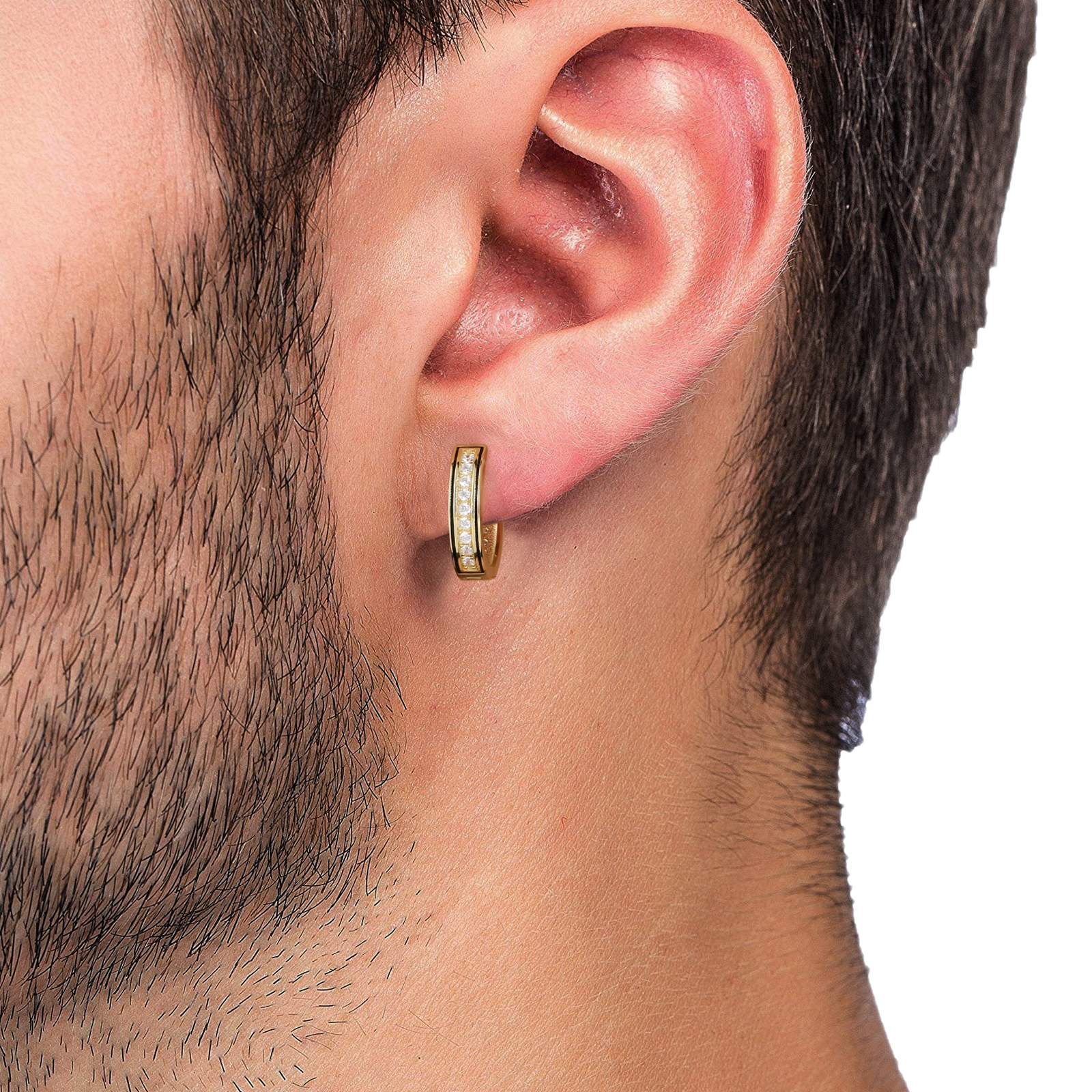 ピアス　シルバー　クロス　ユニセックス　個性的　韓国　チタン鋼　片耳