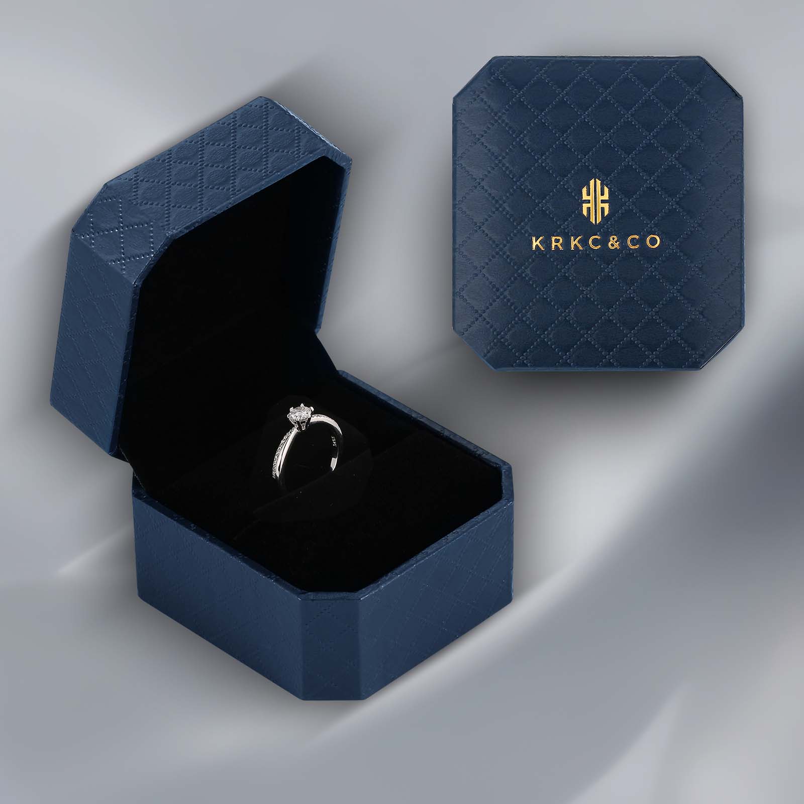 0.5/1/1.5カラット VVS1 モアサナイト リング レディース 0175 KRKC