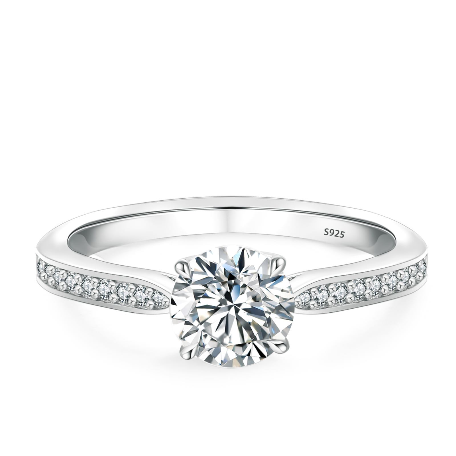 1.0カラット VVS1 モアサナイト リング レディース 0182 KRKC