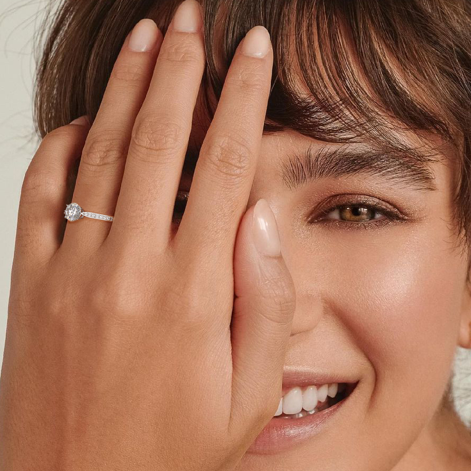 1.0カラット VVS1 モアサナイト リング レディース 0182 KRKC