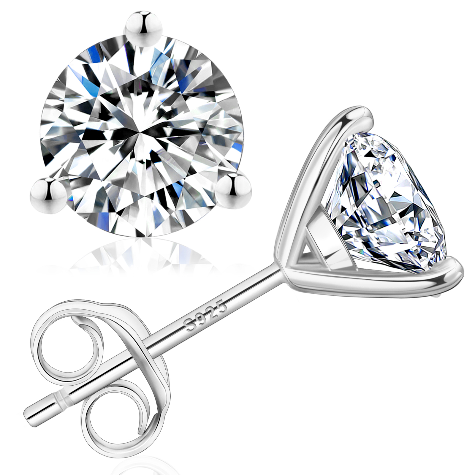 SAVEARTH DIAMONDS 3 1/5カラット 人工モアッサナイト ダイヤモンド 3