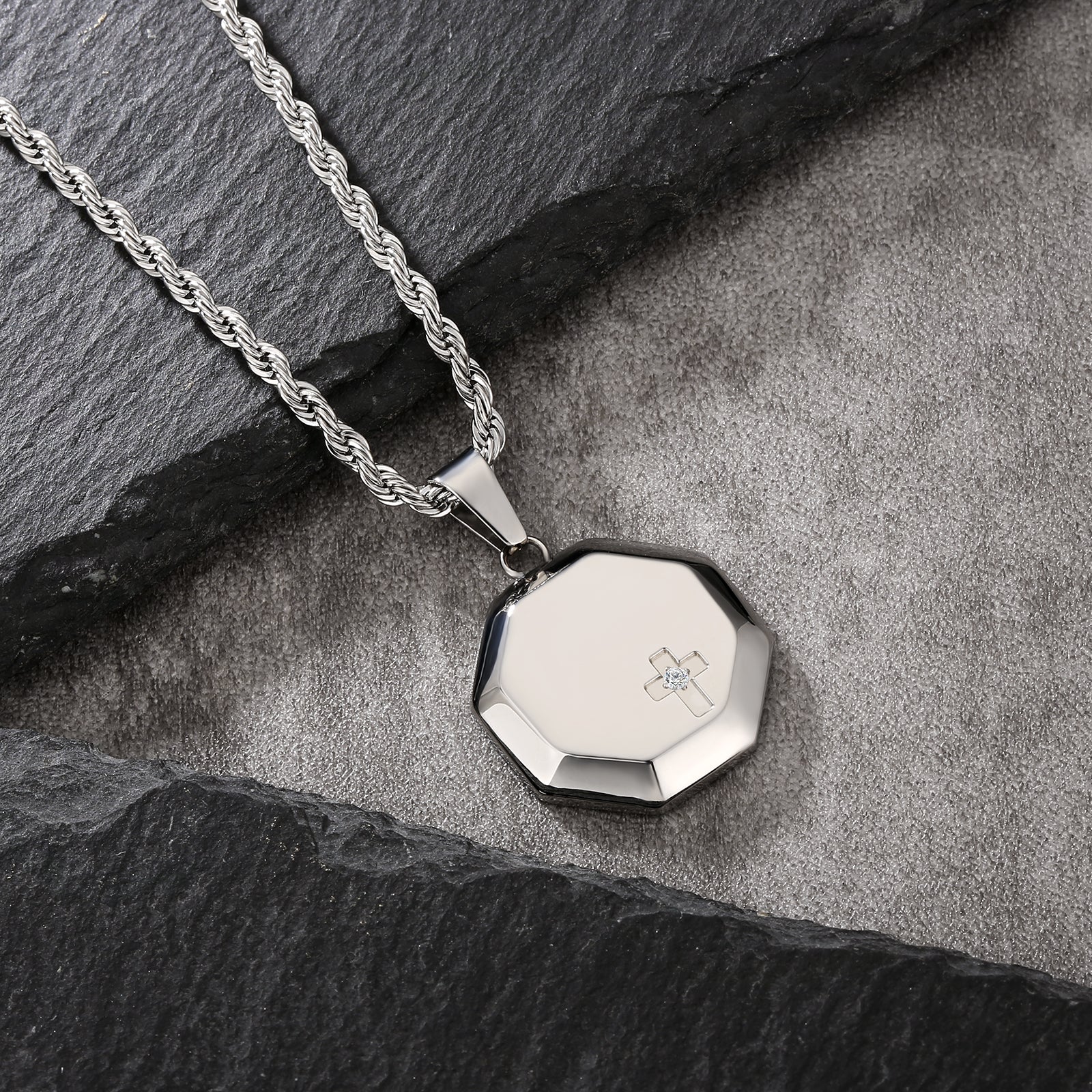 Faith・クロス コイン ペンダント ネックレス KRKC