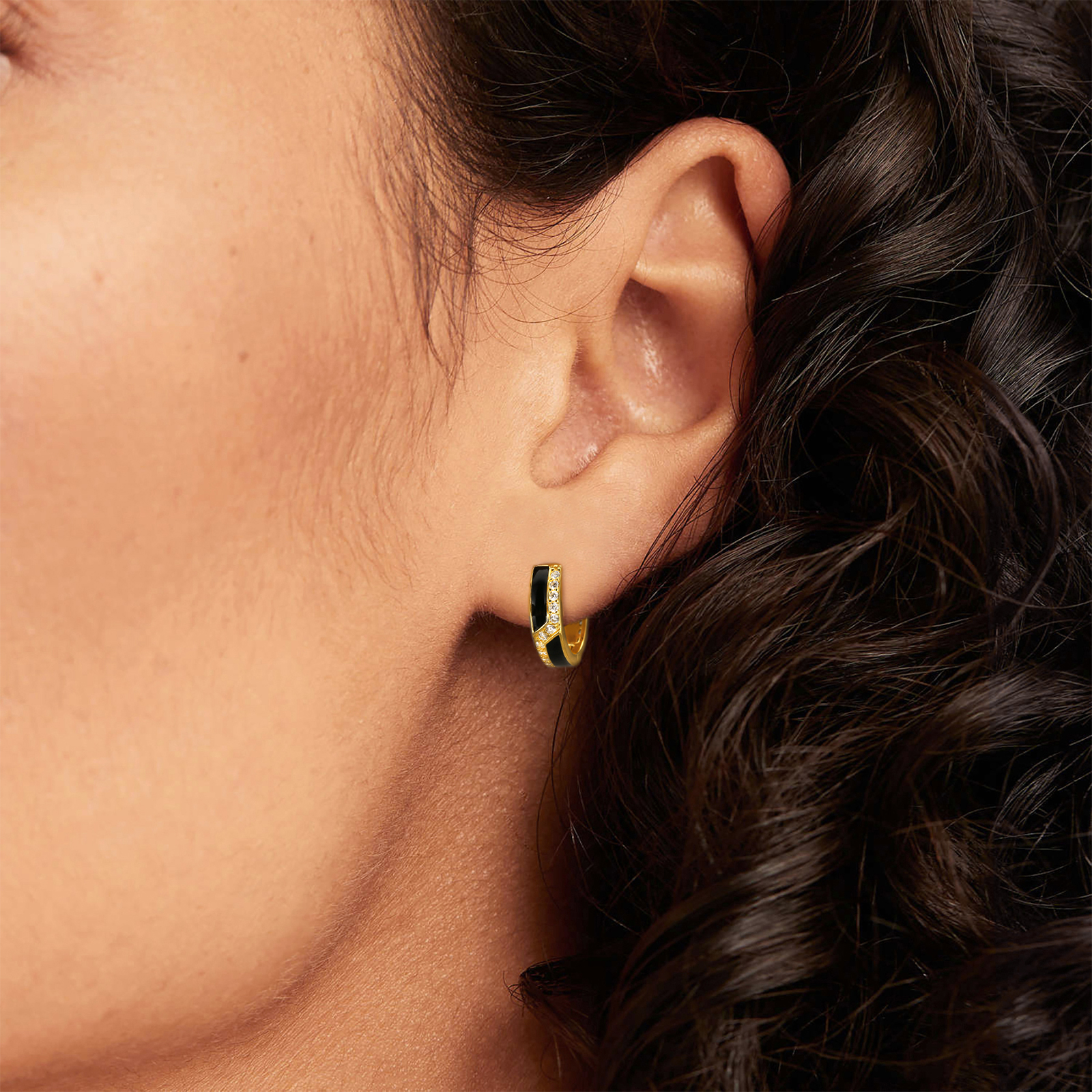 15mm CZダイヤ フープピアス S925 KRKC