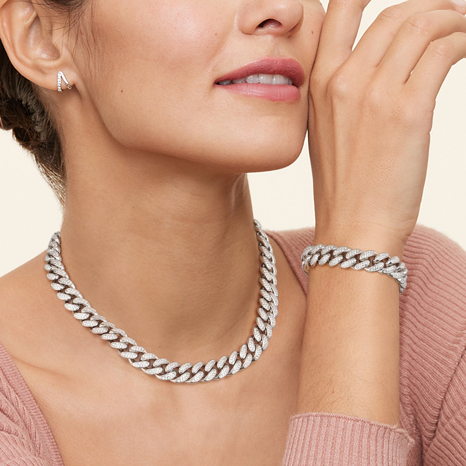 12mm モアサナイト 純銀 喜平 ブレスレット メンズ BOX-CLASP KRKC