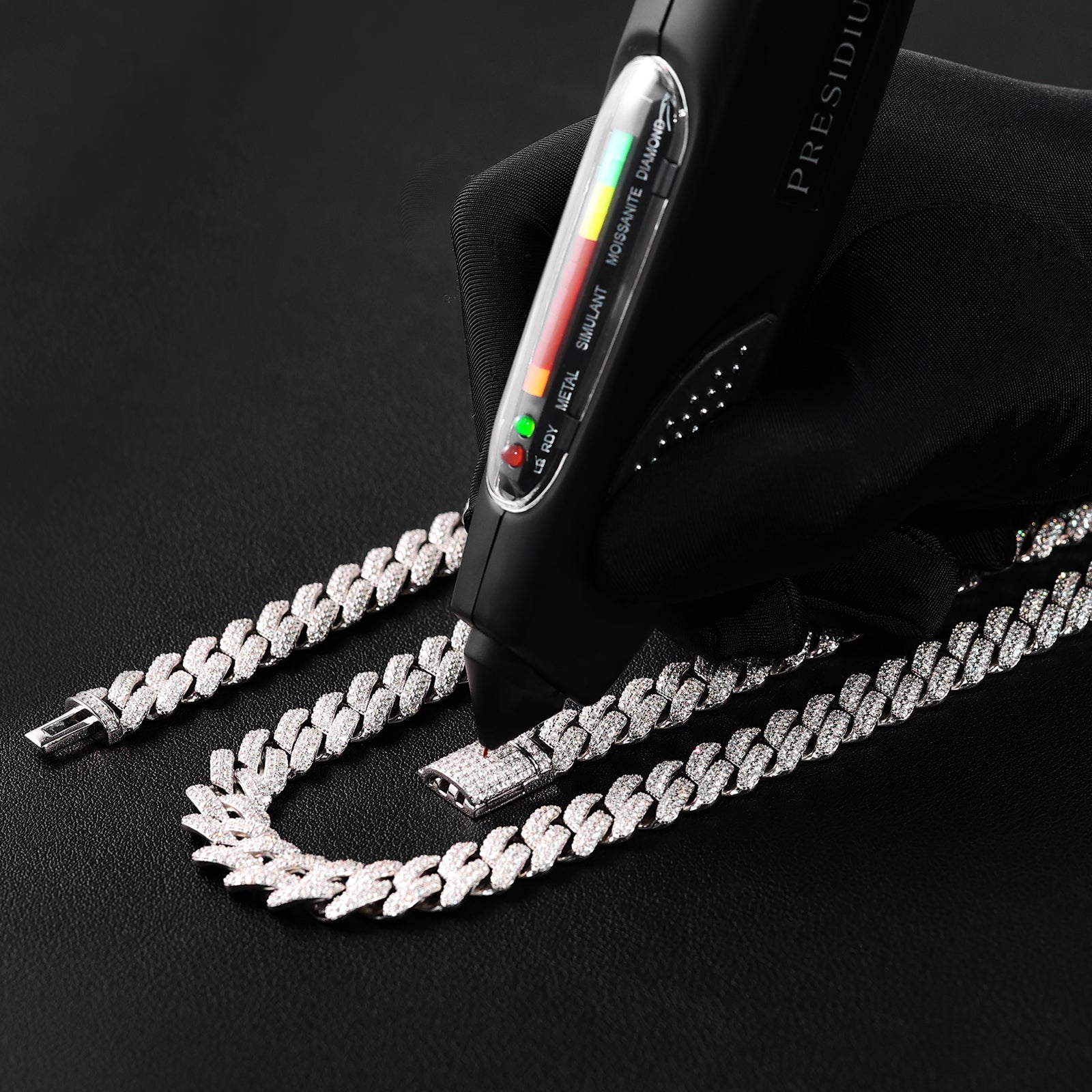 14mm モアサナイト 純銀 喜平 ネックレス メンズ BOX-CLASP KRKC