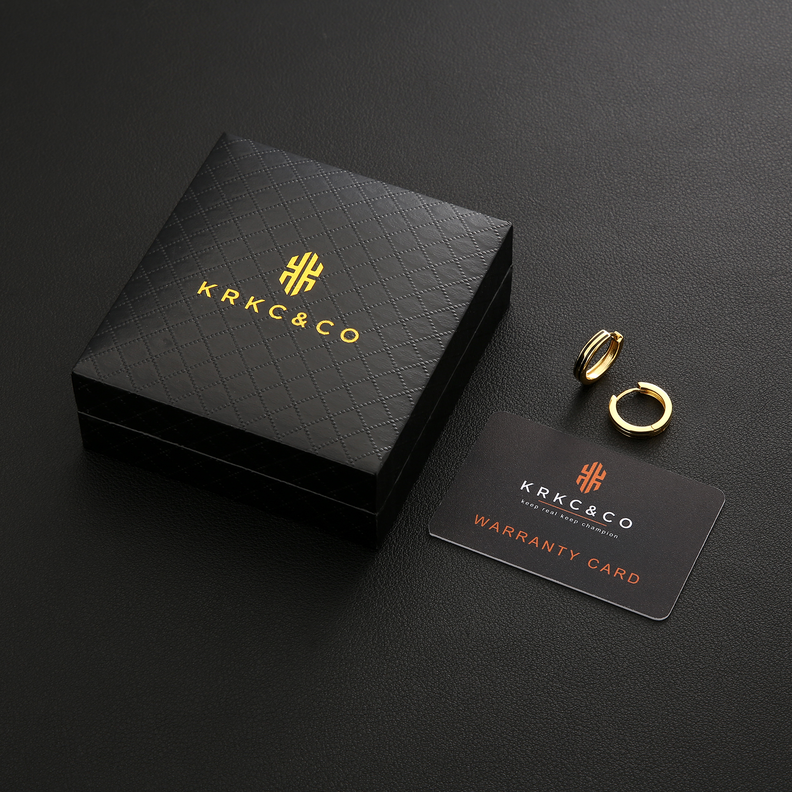 15mm ブラック フープピアス S925 KRKC