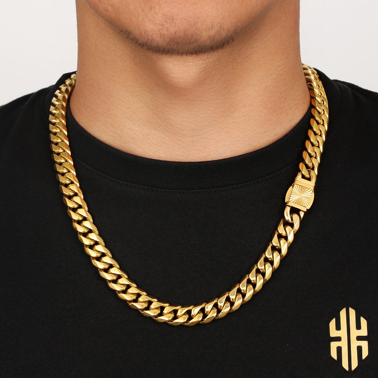 6面 シングル 喜平 ネックレス 12mm マイアミ キューバン HIPHOP 