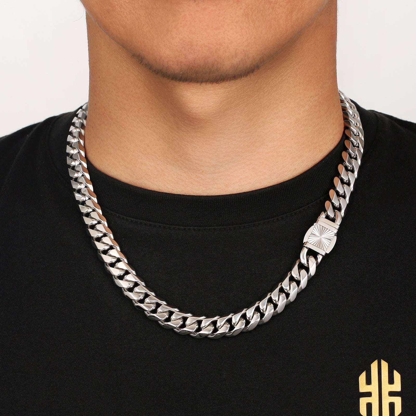 6面 シングル 喜平 ネックレス 12mm マイアミ キューバン HIPHOP 