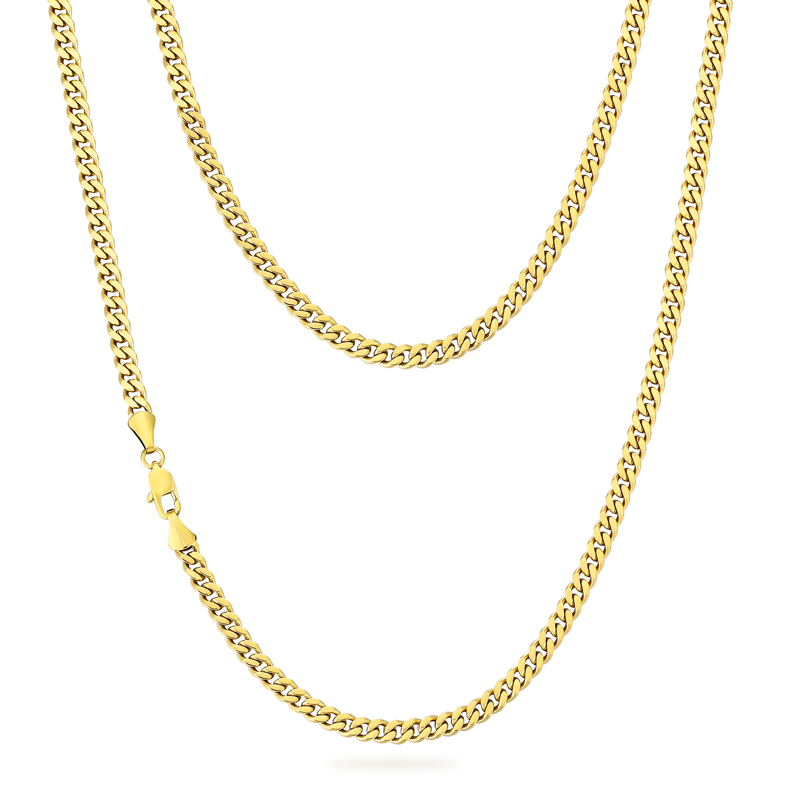 NEW】14k 喜平 ネックレス メンズ 幅4mm curb chain hiphop jewelry KRKC