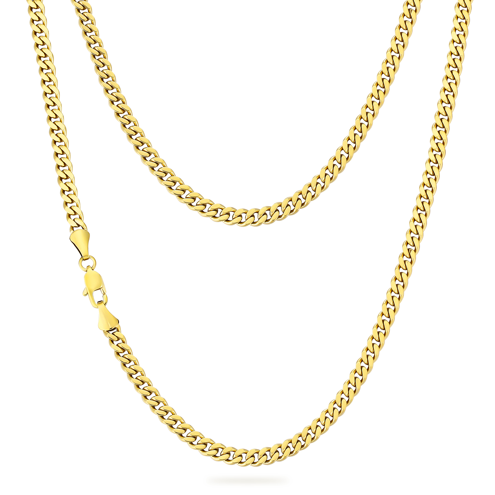 NEW】14k 喜平 ネックレス メンズ 幅5mm curb chain hiphop jewelry KRKC