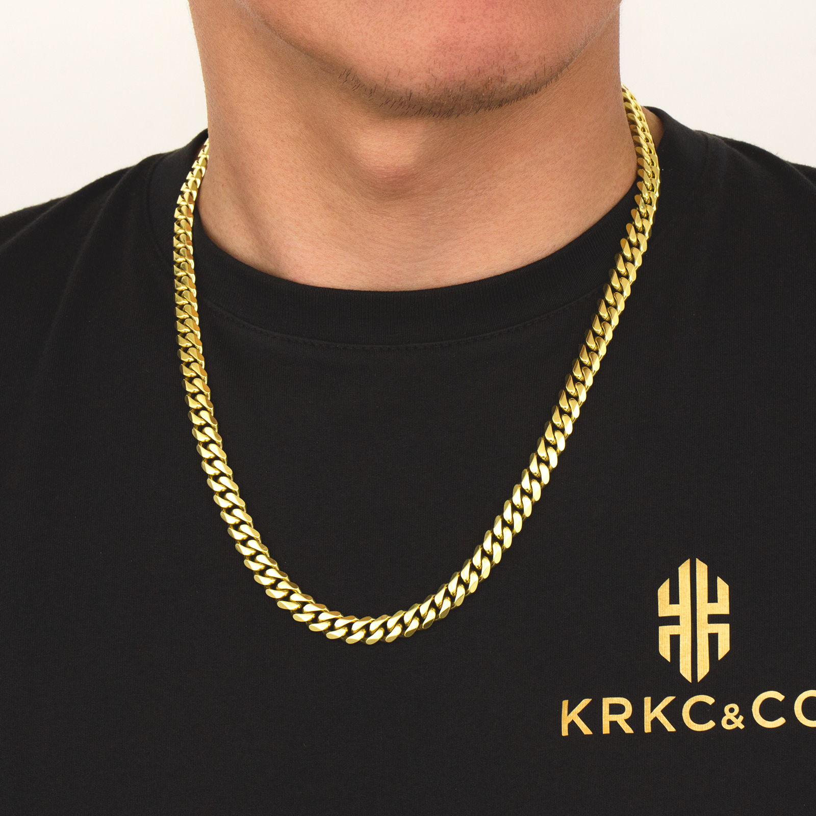 【NEW】14k マイアミ 6面 喜平 ネックレス 幅8mm KRKC