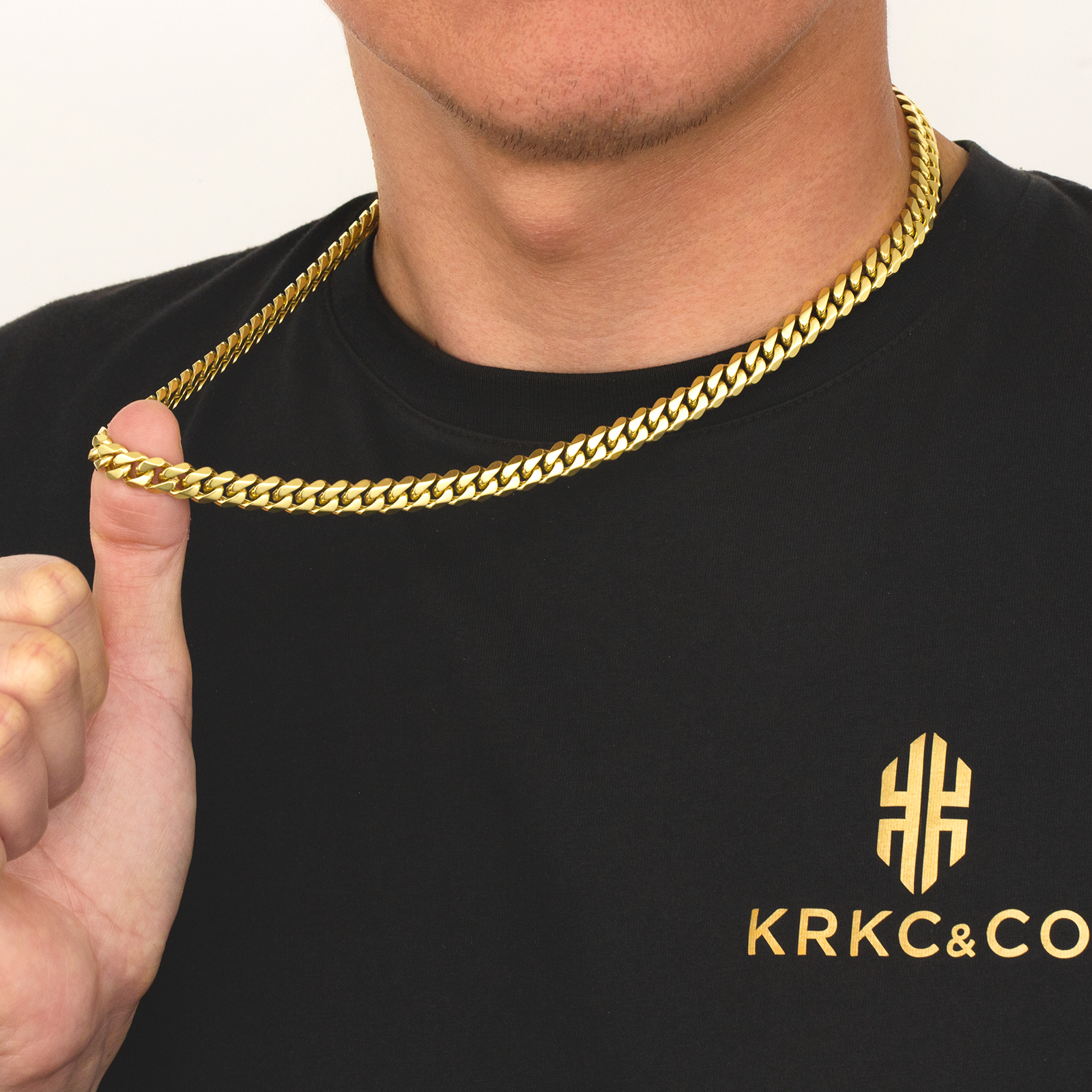 【NEW】14k マイアミ 6面 喜平 ネックレス 幅8mm KRKC