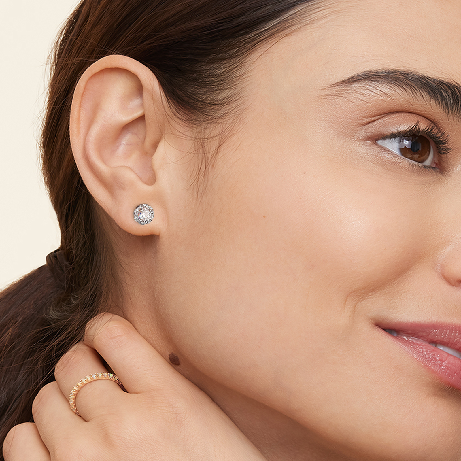 0.5カラット モアサナイト スタッド ピアス S925 KRKC