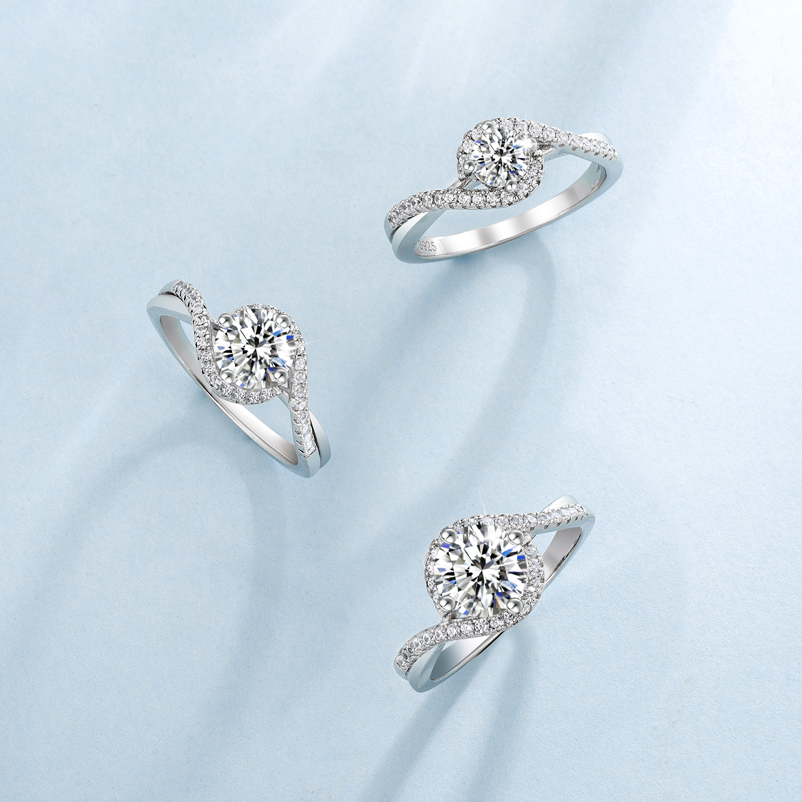 0.5/1/1.5カラット VVS1 モアサナイト リング レディース KRKC