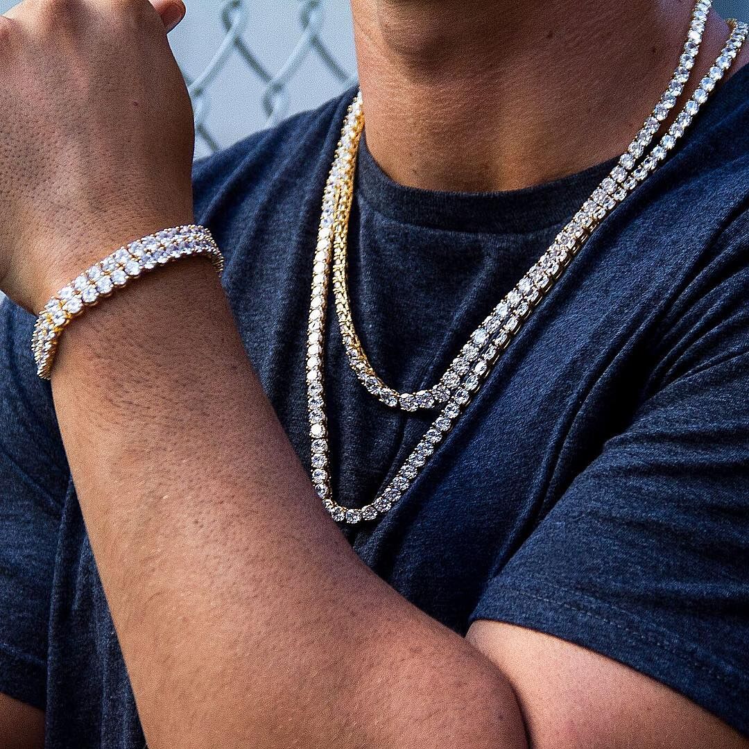 14Kゴールドテニスチェーンネックレスセット - jpkrkc&co