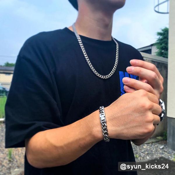 ホワイトゴールド 喜平 ブレスレット メンズ 10mm 18cm-22cm KRKC