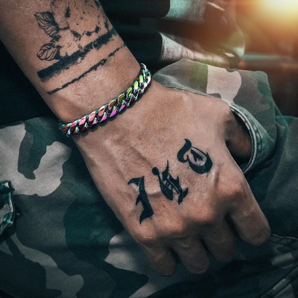 マルチカラー 喜平 ブレスレット メンズ 10mm 18cm-22cm KRKC