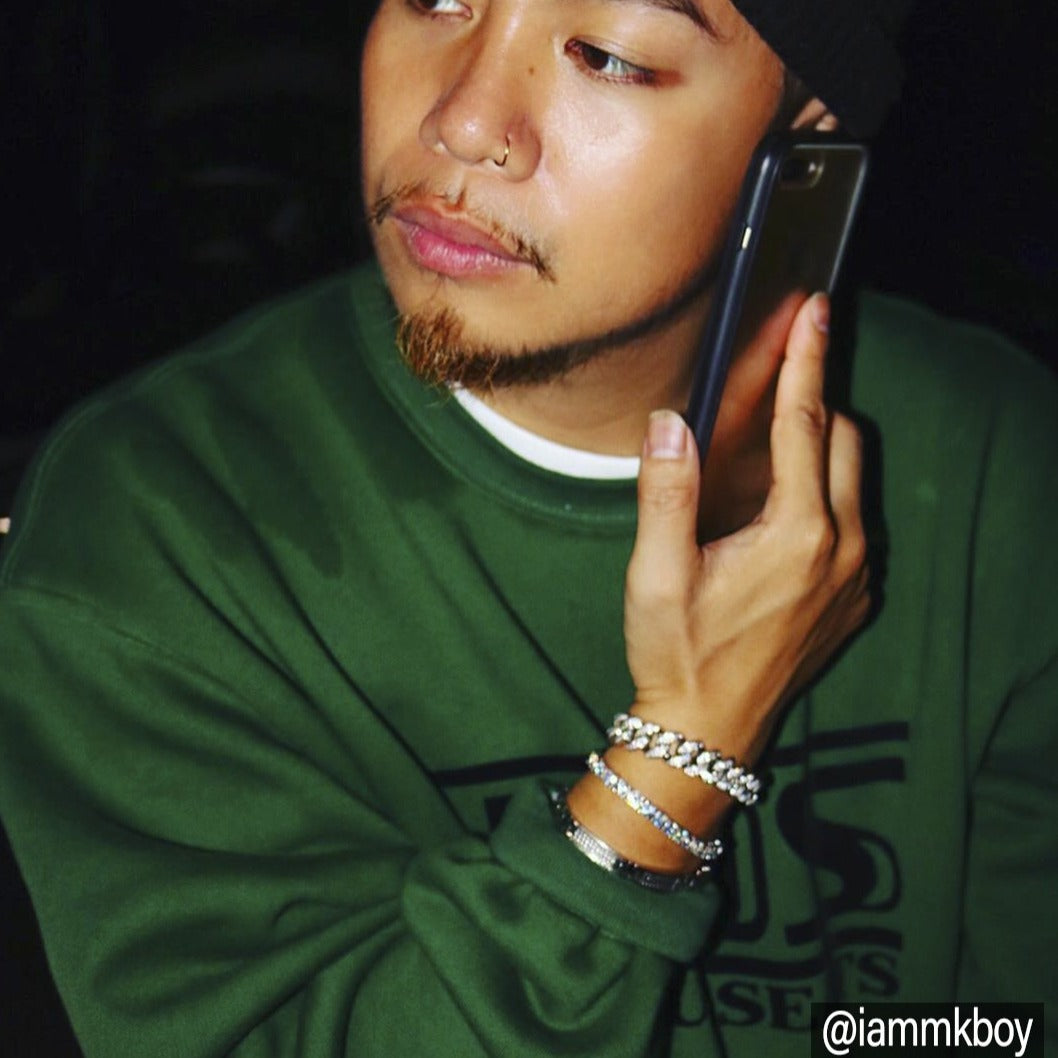 ダイヤキューバンブレスレット