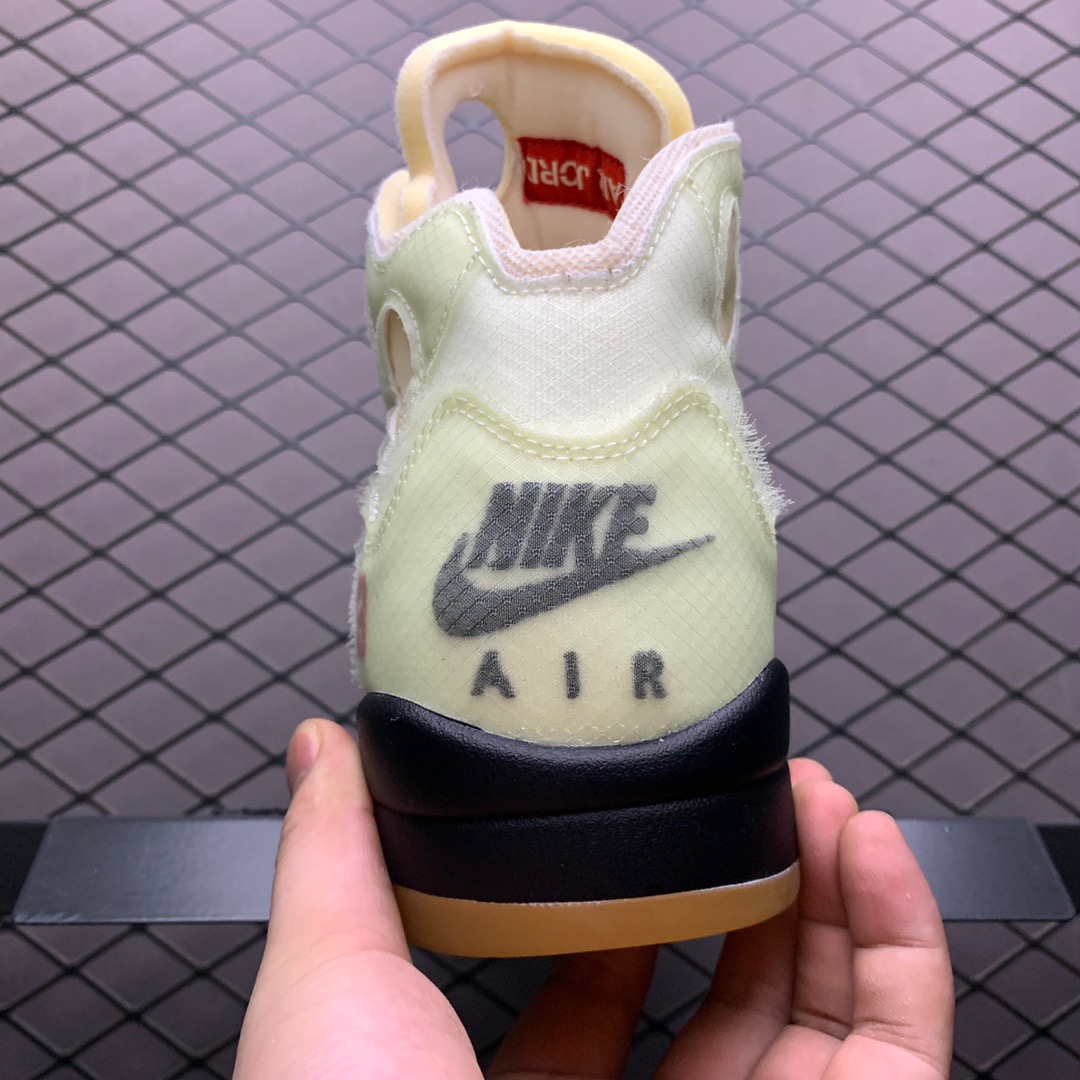Off-White × Nike Air Jordan 5 "Sail" DH8565-100