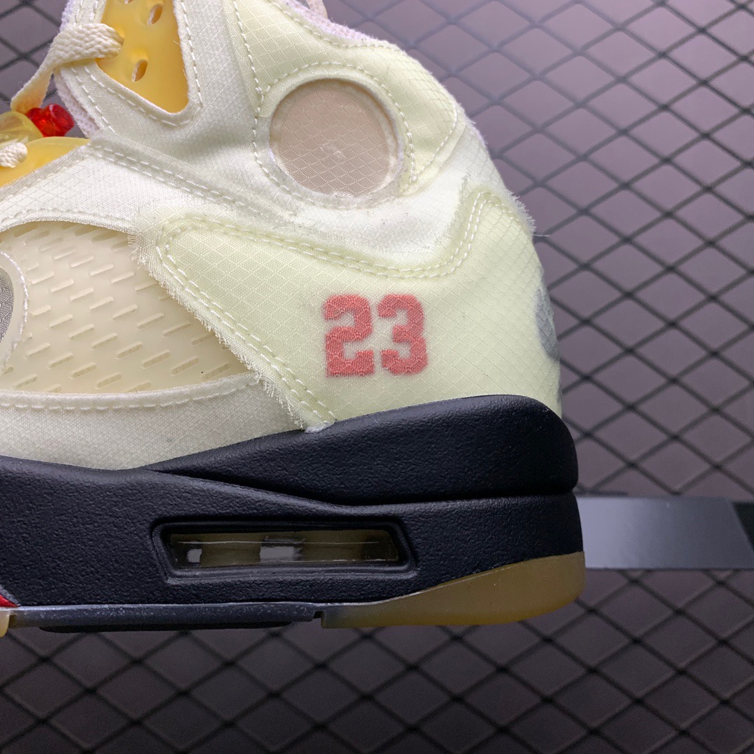 Off-White × Nike Air Jordan 5 "Sail" DH8565-100