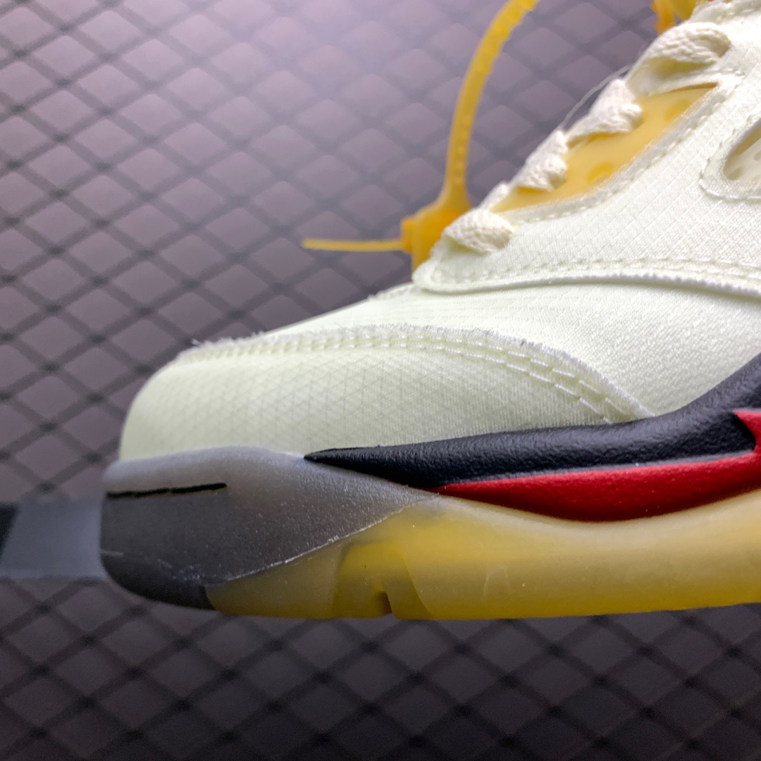 Off-White × Nike Air Jordan 5 "Sail" DH8565-100