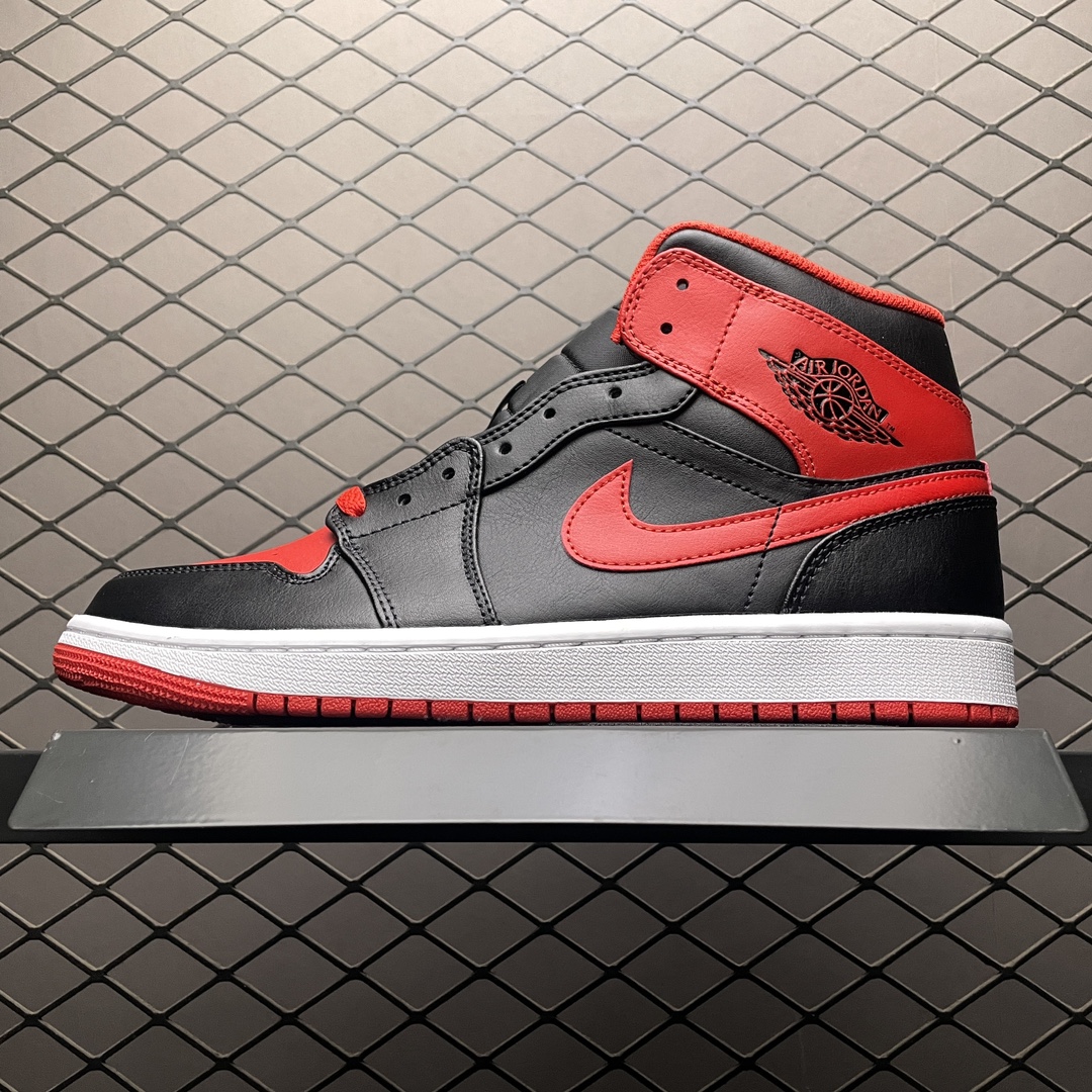 Nike Air Jordan 1 Mid "Bred Toe"(555088-063)