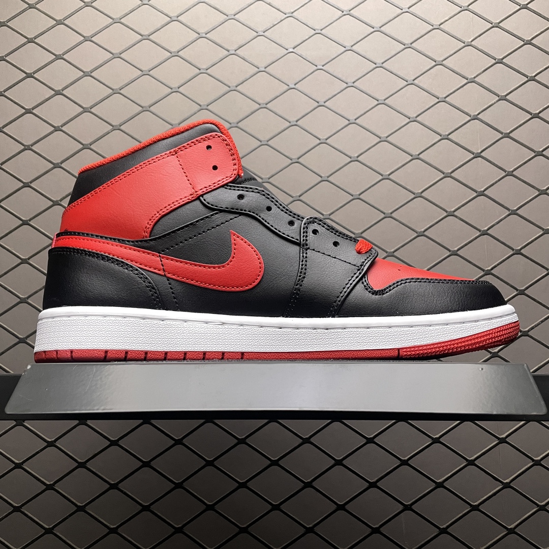 Nike Air Jordan 1 Mid "Bred Toe"(555088-063)