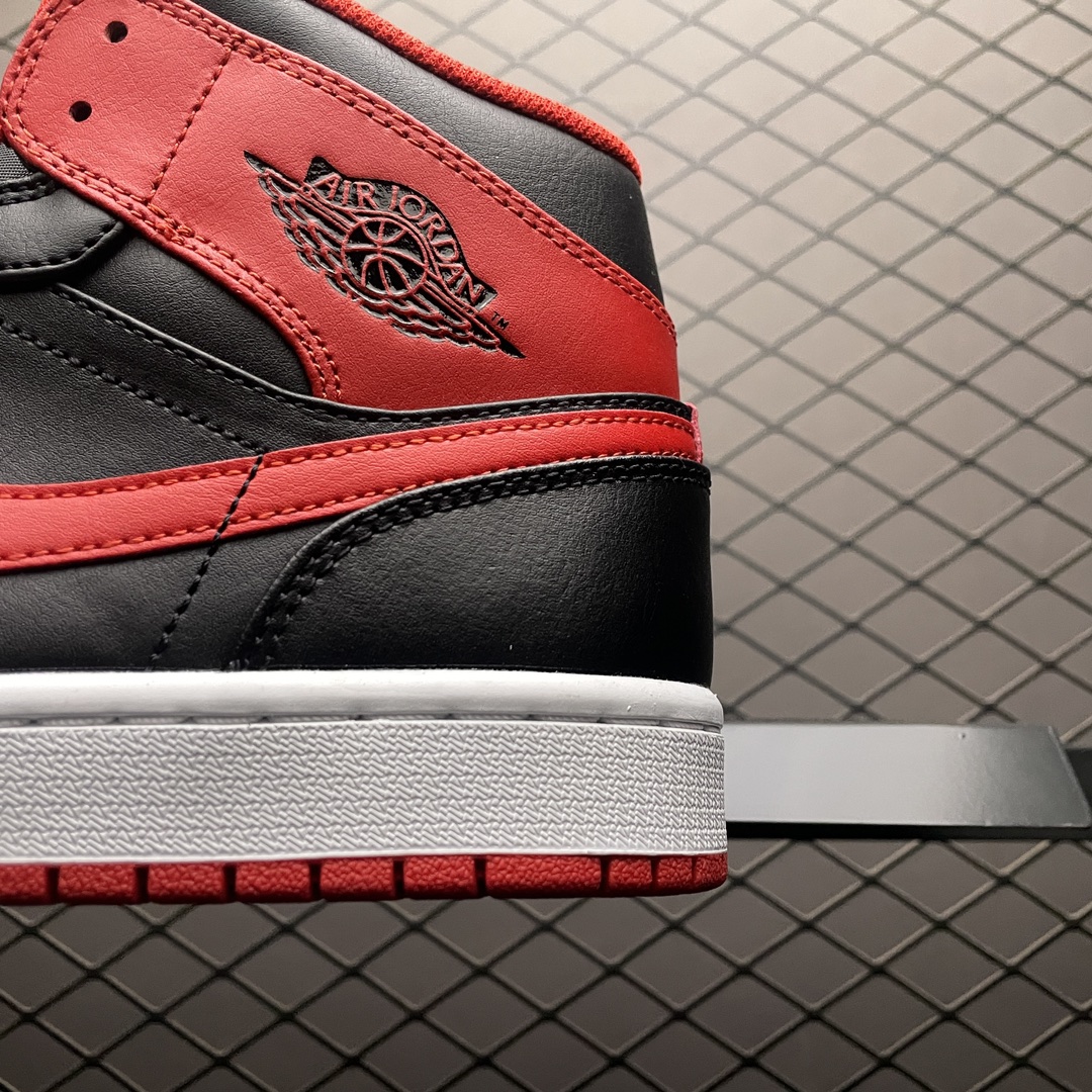 Nike Air Jordan 1 Mid "Bred Toe"(555088-063)