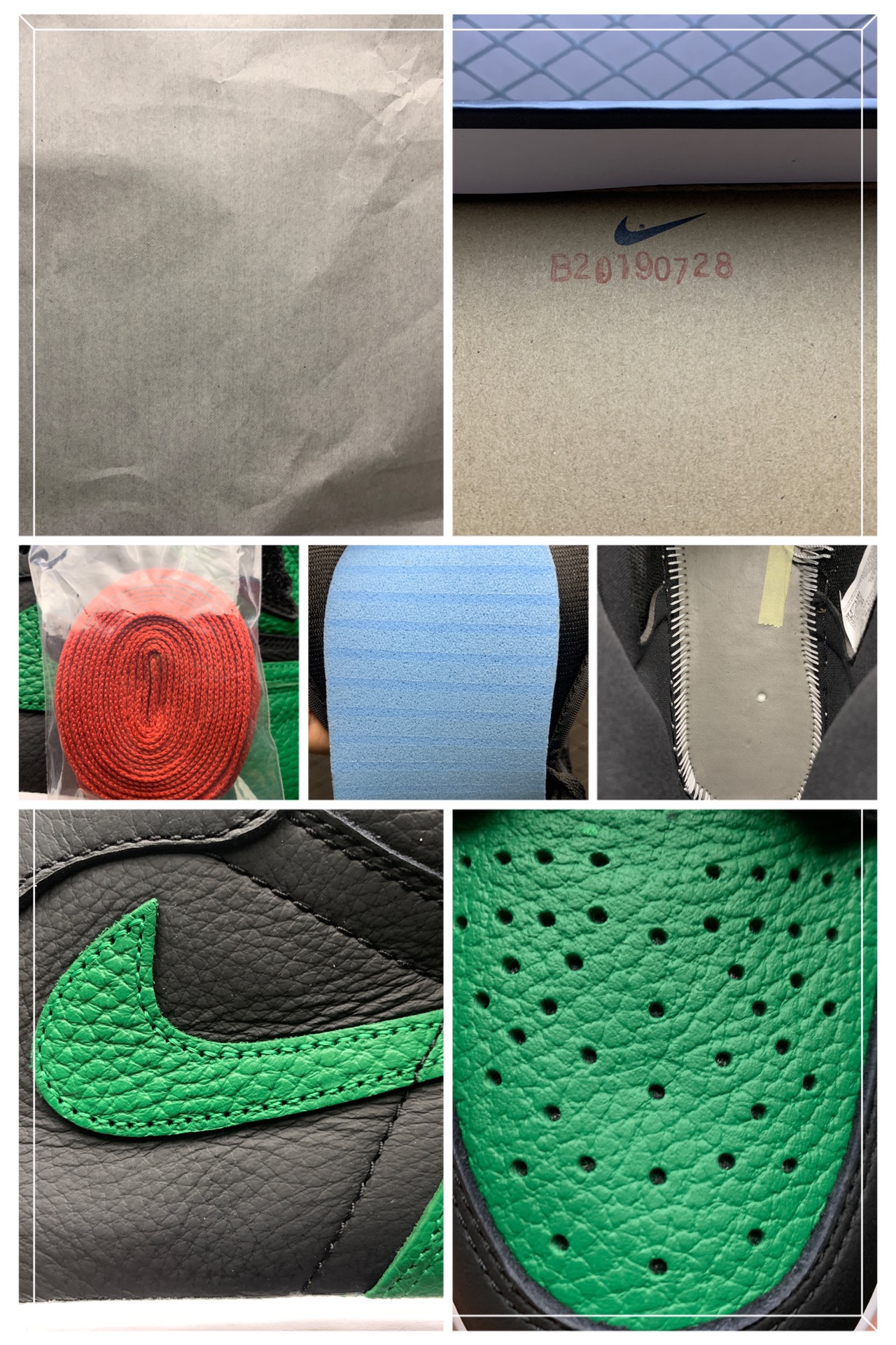 Nike Air Jordan 1 Retro High OG "Black/Pine Green" (2020) (555088-030)