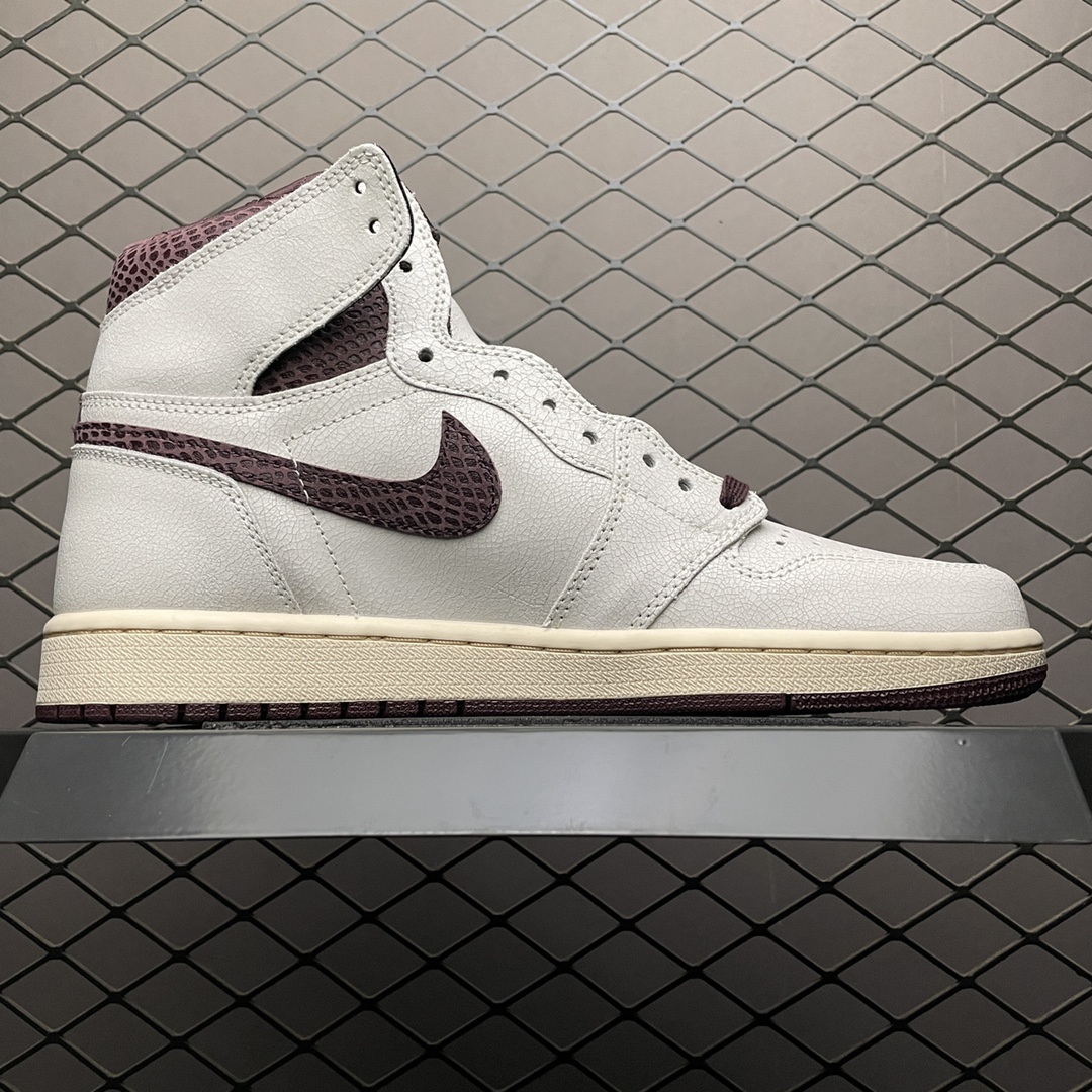 A Ma Maniere × Nike Air Jordan 1 RETRO High OG "Sail and Burgundy" (DO7097-100)