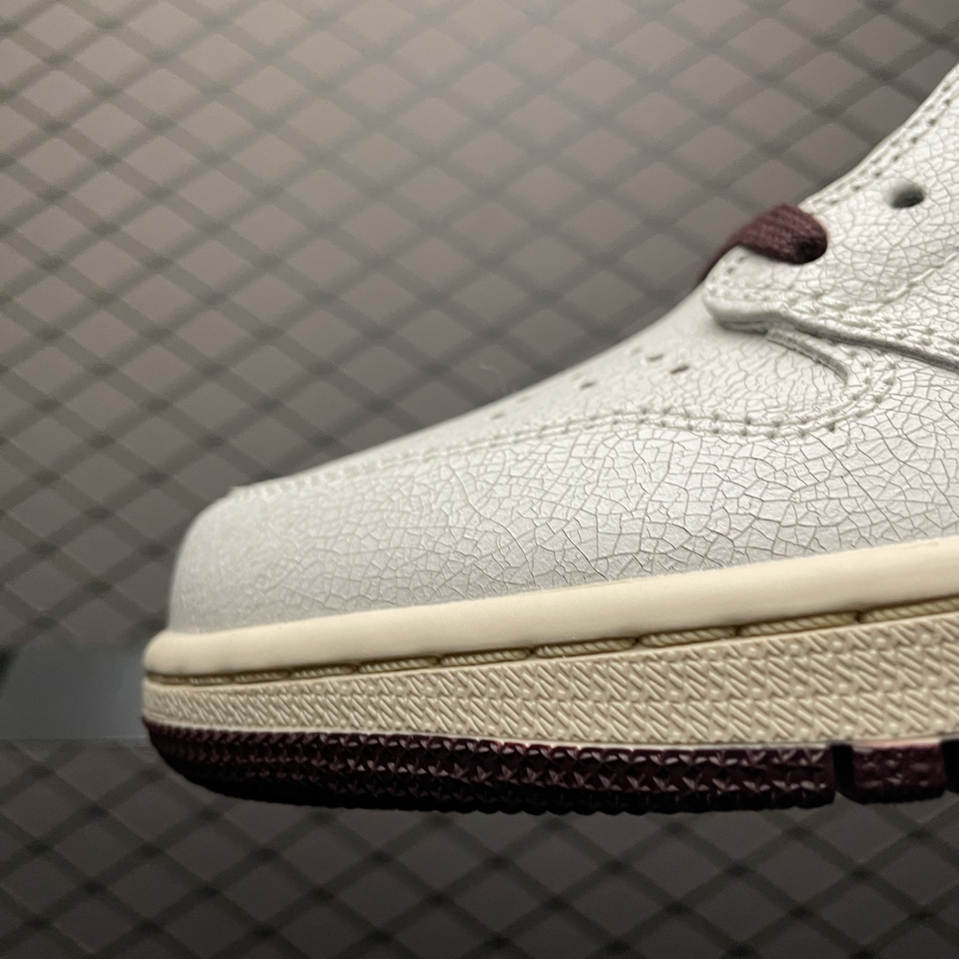 A Ma Maniere × Nike Air Jordan 1 RETRO High OG "Sail and Burgundy" (DO7097-100)