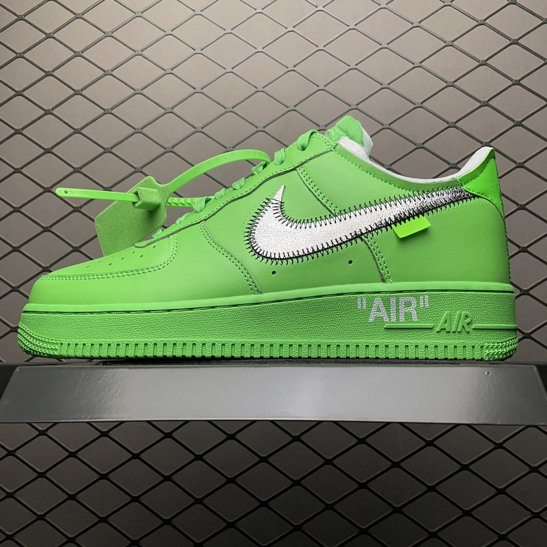 Off-White × Nike Air Force 1 Low "Brooklyn/Light Green Spark"（DX1419-300）