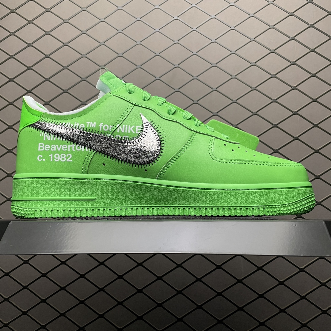 Off-White × Nike Air Force 1 Low "Brooklyn/Light Green Spark"（DX1419-300）