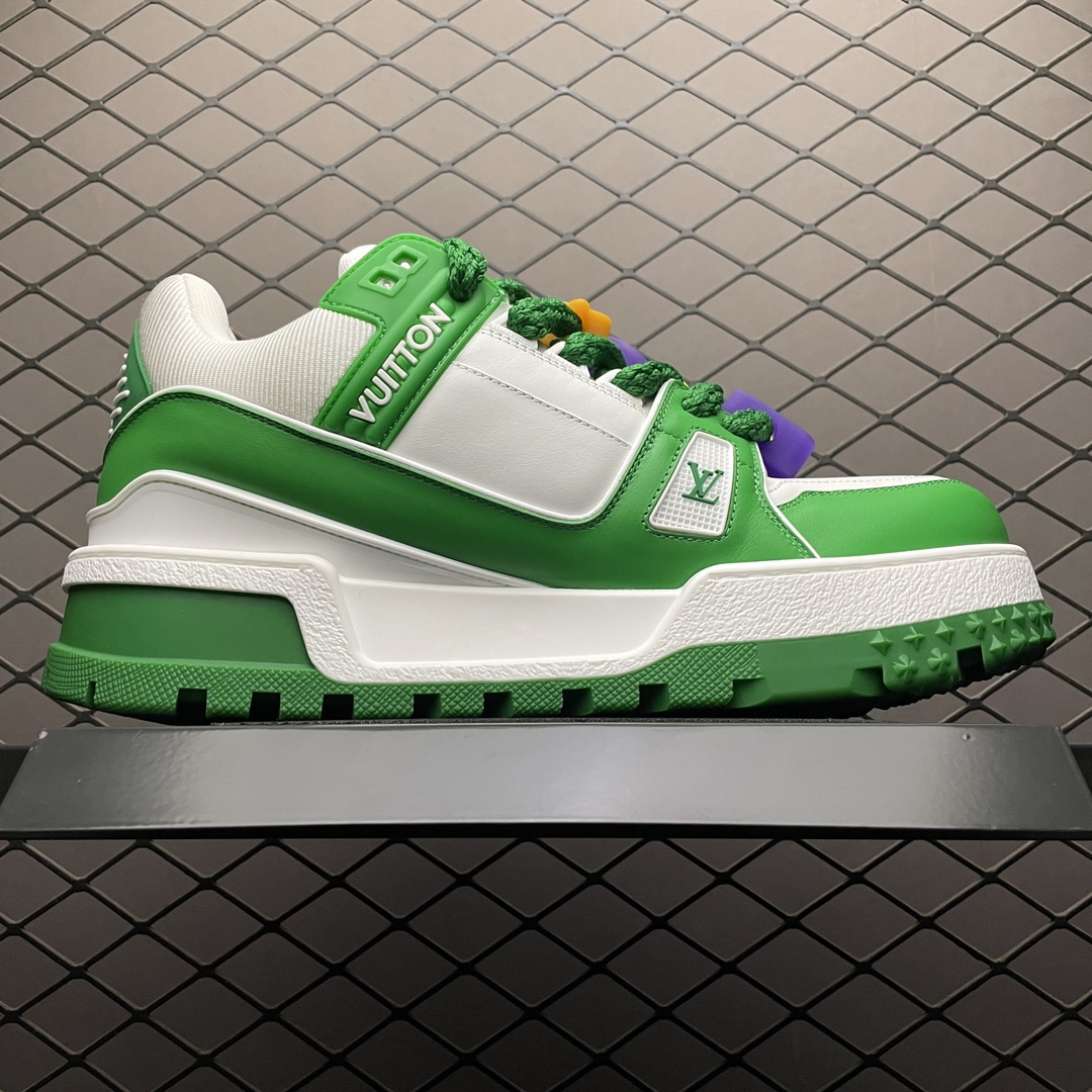 LV Trainer Maxie Line Sneaker "Green" （1AB8SI）
