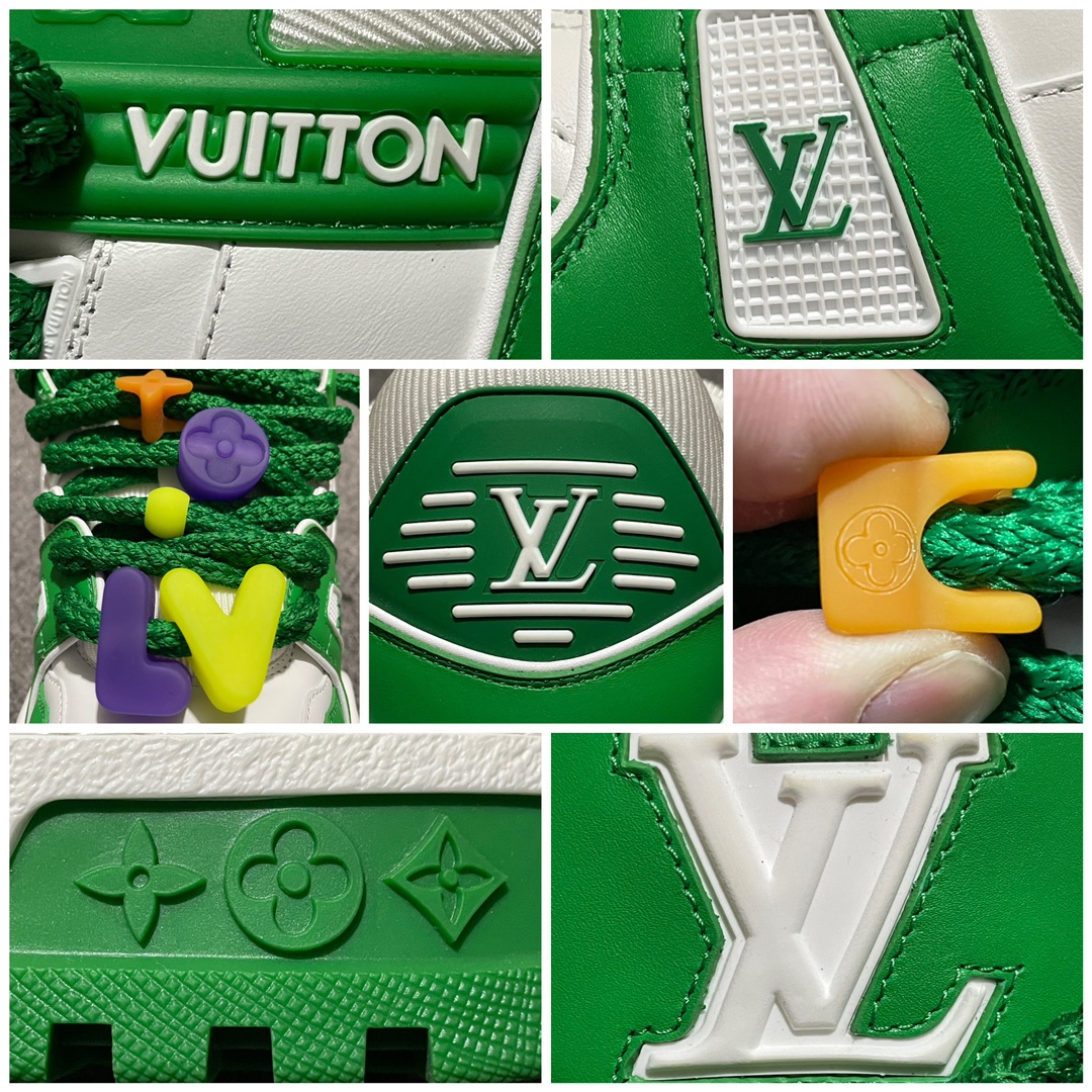 LV Trainer Maxie Line Sneaker "Green" （1AB8SI）